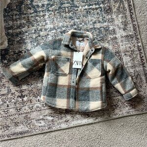 Zara // kids plaid jacket